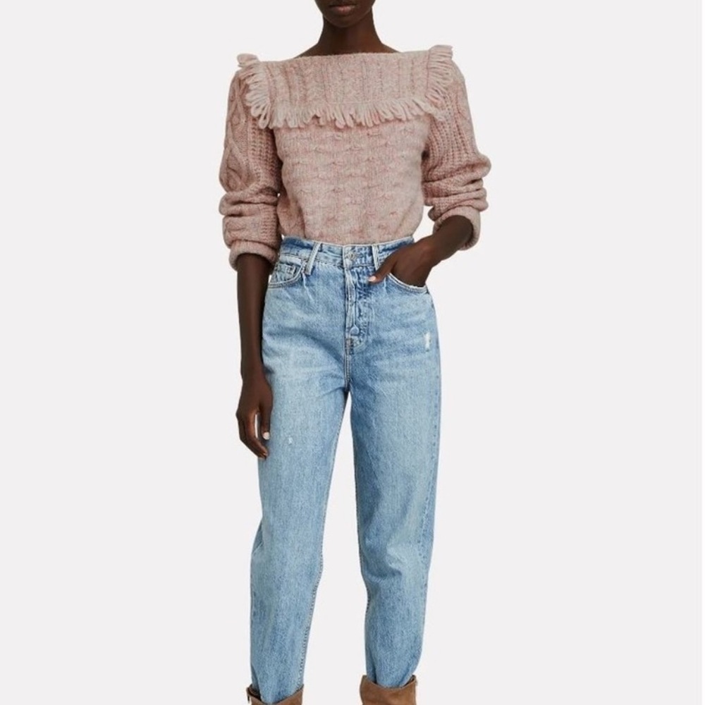 NWT LoveShackFancy Kingston Fringe Sweater - Alpaca Wool Size M
